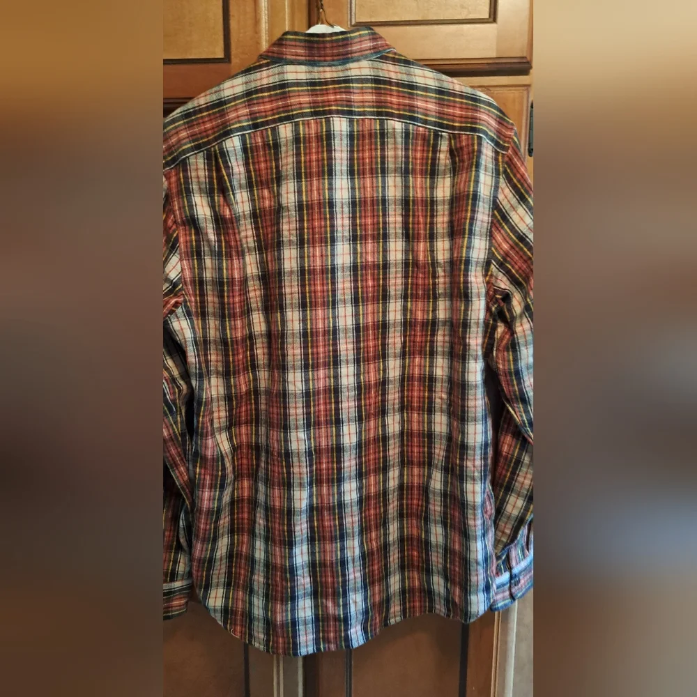J Crew Shirt Mid Weight Flannel Double Brushed Men’s Small Classic Fit